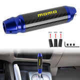 Brand New Momo Universal Real Carbon Fiber Blue Aluminum Automatic Transmission Racing Gear Shift Knob