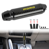 Brand New Momo Universal Real Carbon Fiber Black Aluminum Automatic Transmission Racing Gear Shift Knob