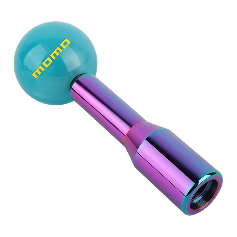 Brand New Universal Momo Pearl Teal Ball Manual Gear Stick Shift Knob M8 M10 M12 & Neo Chrome Shifter Extender Extension