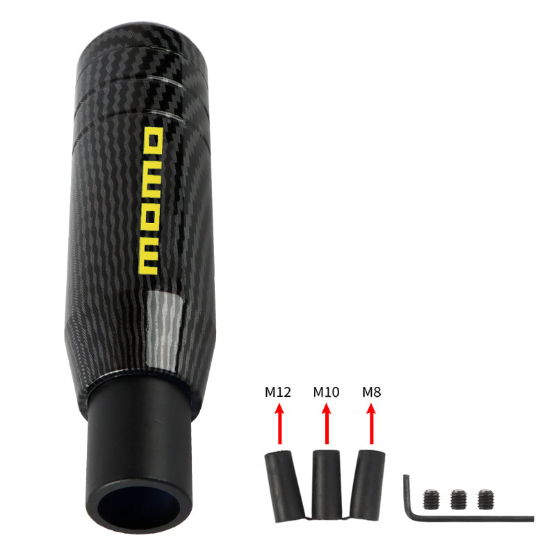 Brand New Universal JDM 13CM Momo Aluminum Carbon Fiber Style Automatic Gear Stick Shift Knob Lever Shifter