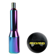 Load image into Gallery viewer, Brand New Universal Momo Pearl Black Ball Manual Gear Stick Shift Knob M8 M10 M12 &amp; Neo Chrome Shifter Extender Extension