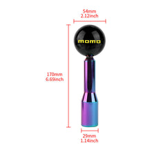 Load image into Gallery viewer, Brand New Universal Momo Pearl Black Ball Manual Gear Stick Shift Knob M8 M10 M12 &amp; Neo Chrome Shifter Extender Extension