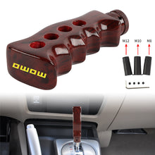 Load image into Gallery viewer, Brand New Universal Momo Dark Wood Slotted Pistol Grip Handle Manual Gear Shift Knob Shifter M8 M10 M12