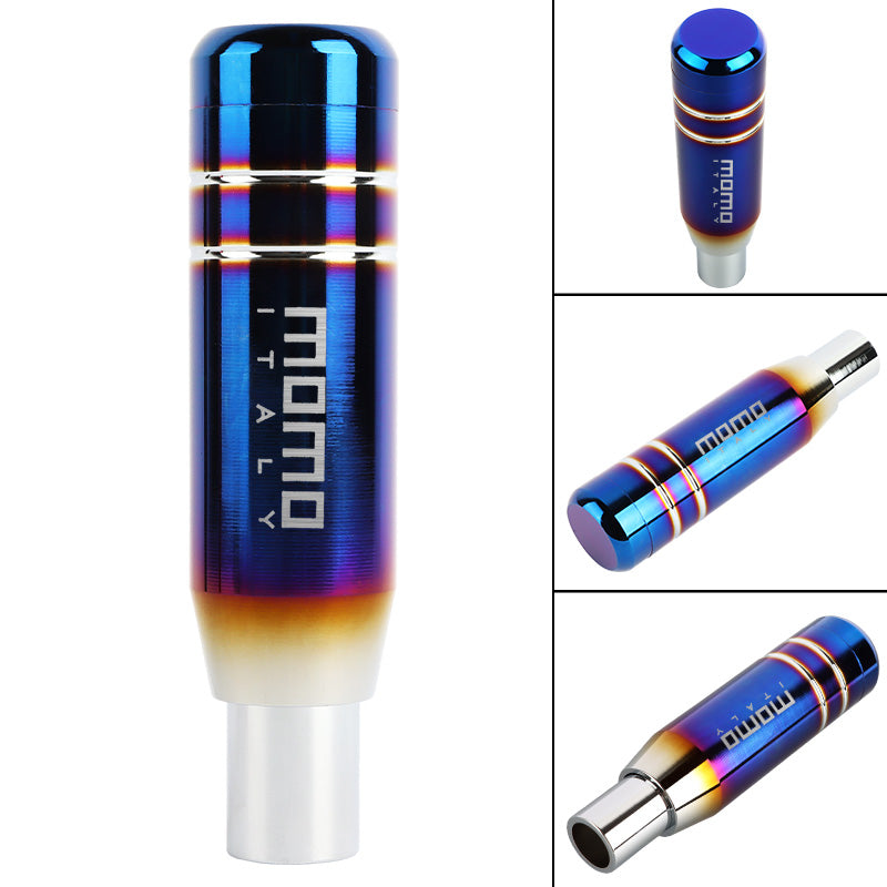 Brand New Universal JDM 13CM Momo Aluminum Burnt Blue Automatic Gear Stick Shift Knob Lever Shifter