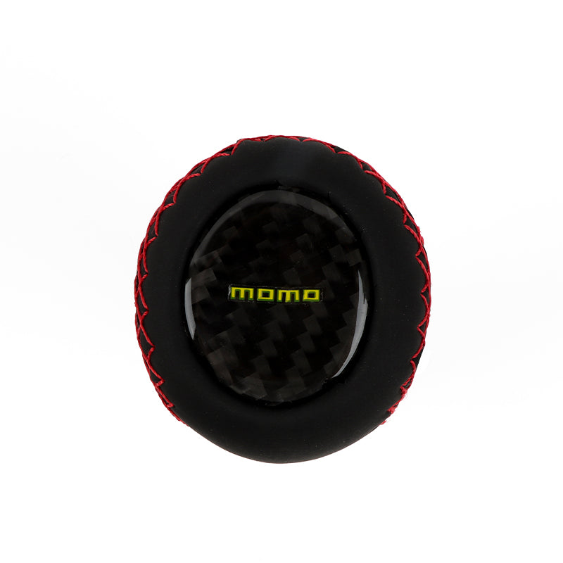 Brand New Universal Momo Red Stitches Black Leather Manual Car Gear Shift Knob Shifter Lever M8 M10 M12