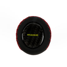 Load image into Gallery viewer, Brand New Universal Momo Red Stitches Black Leather Manual Car Gear Shift Knob Shifter Lever M8 M10 M12