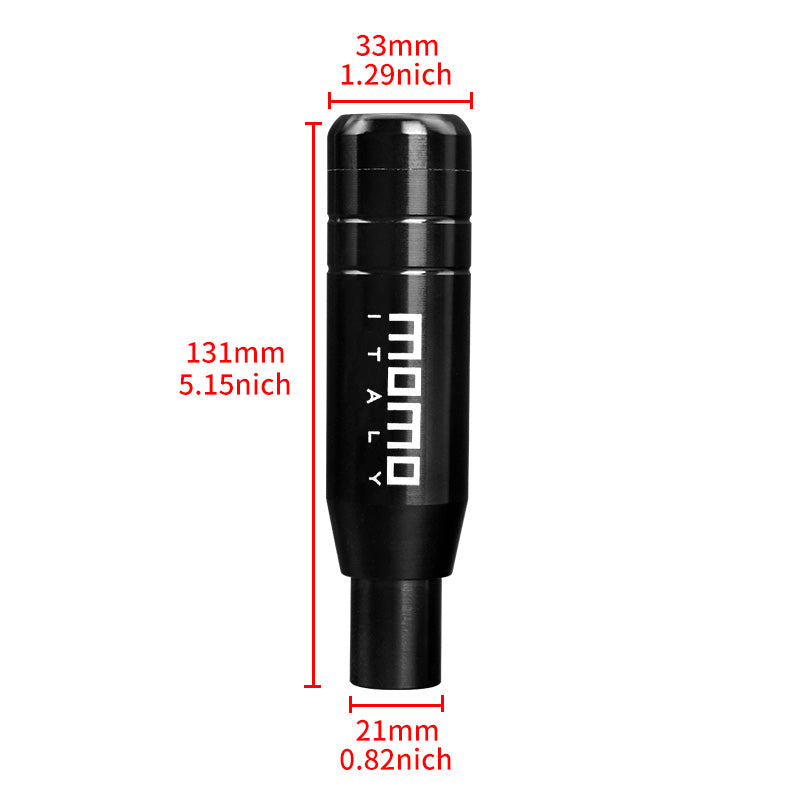 Brand New Universal JDM 13CM Momo Aluminum Black Automatic Gear Stick Shift Knob Lever Shifter