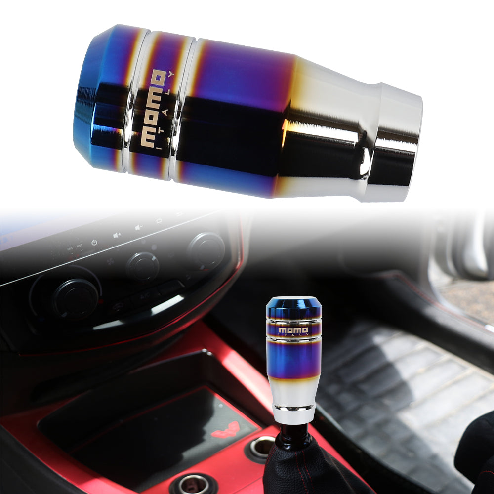 Brand New Universal MOMO Aluminum Burnt Blue Manual Car Gear MT Stick Shift Knob M8 M10 M12