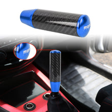 Load image into Gallery viewer, Brand New Universal Momo Blue Carbon Fiber Manual Gear Stick Shift Knob Lever Shifter 13cm