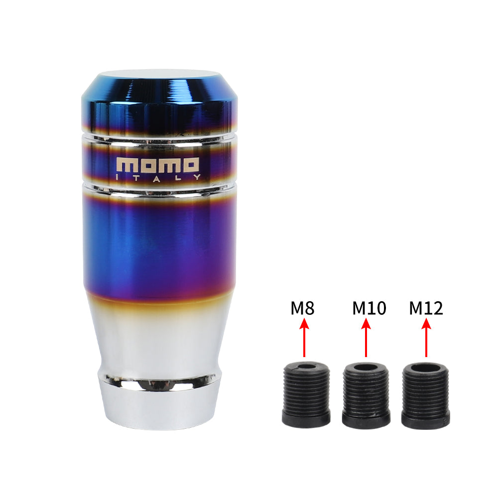 Brand New Universal MOMO Aluminum Burnt Blue Manual Car Gear MT Stick Shift Knob M8 M10 M12