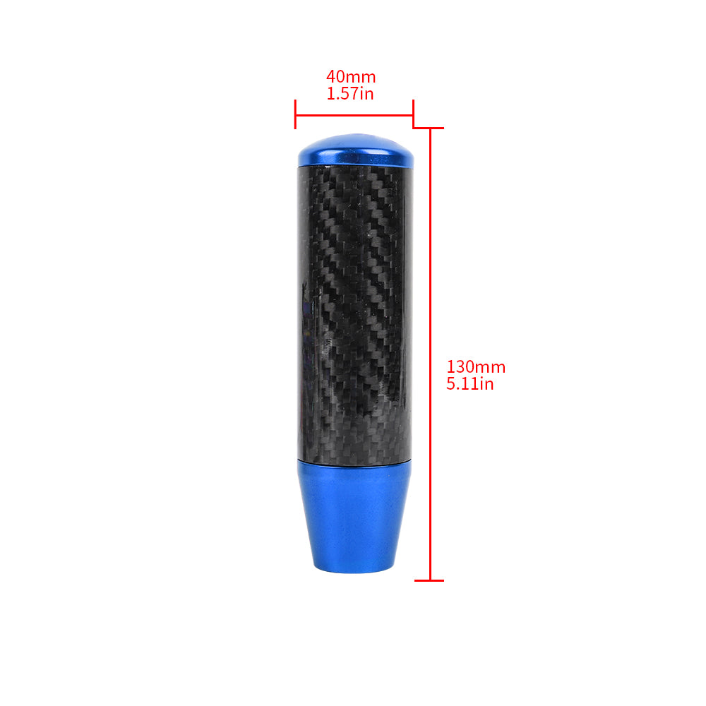 Brand New Universal Momo Blue Carbon Fiber Manual Gear Stick Shift Knob Lever Shifter 13cm