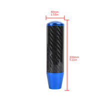 Load image into Gallery viewer, Brand New Universal Momo Blue Carbon Fiber Manual Gear Stick Shift Knob Lever Shifter 13cm