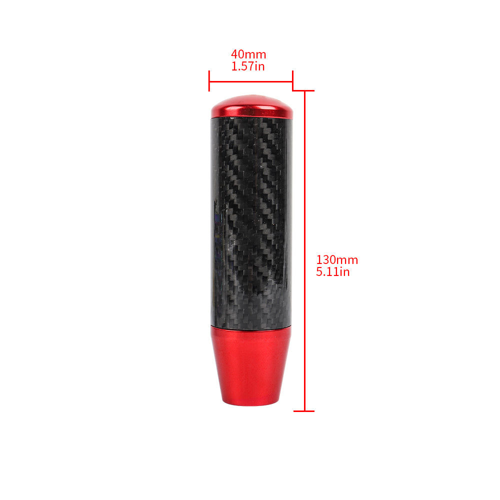 Brand New Universal Momo Red Carbon Fiber Manual Gear Stick Shift Knob Lever Shifter 13cm