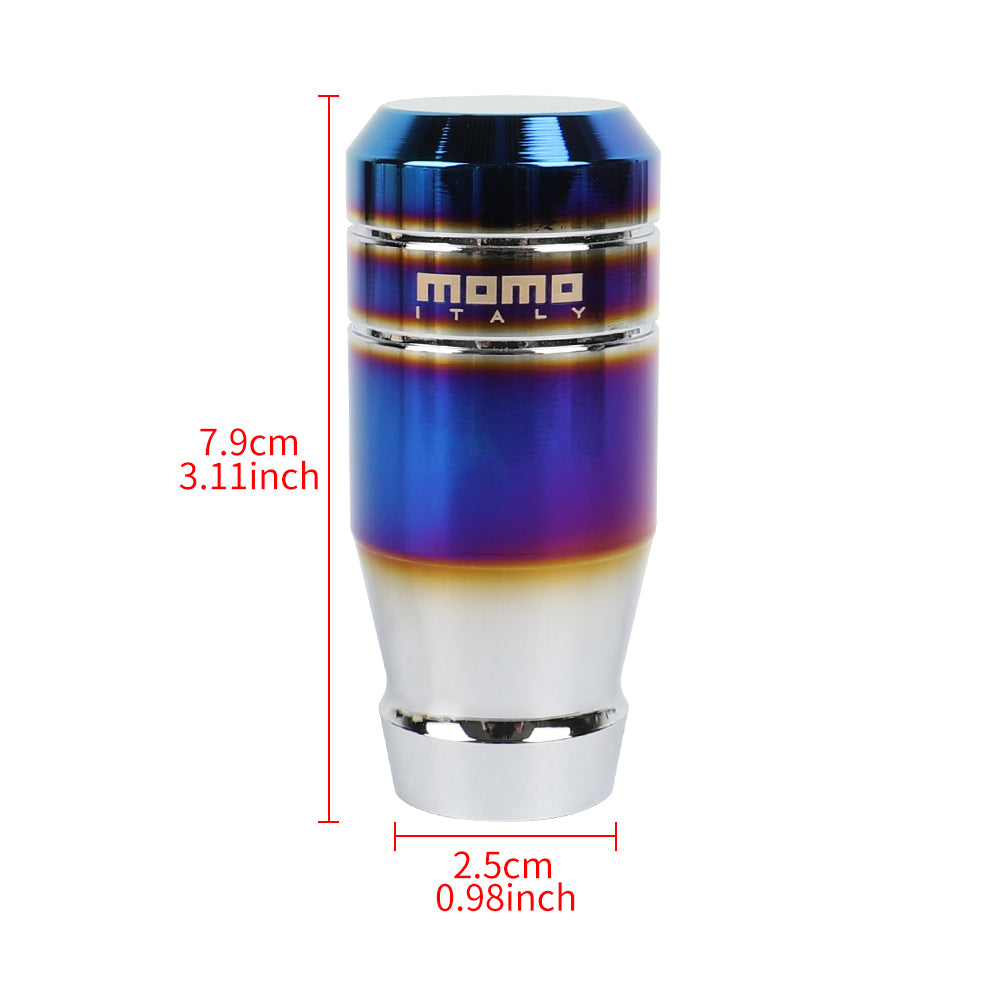 Brand New Universal MOMO Aluminum Burnt Blue Manual Car Gear MT Stick Shift Knob M8 M10 M12