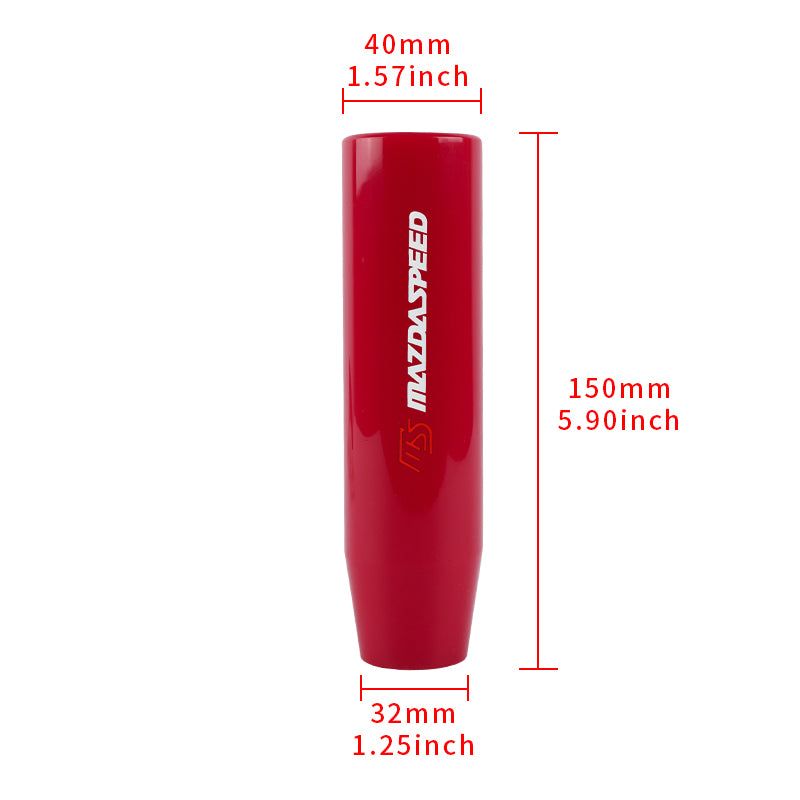 Brand New 15CM Mazdaspeed Universal Glossy Red Long Stick Manual Car Gear Shift Knob Shifter M8 M10 M12