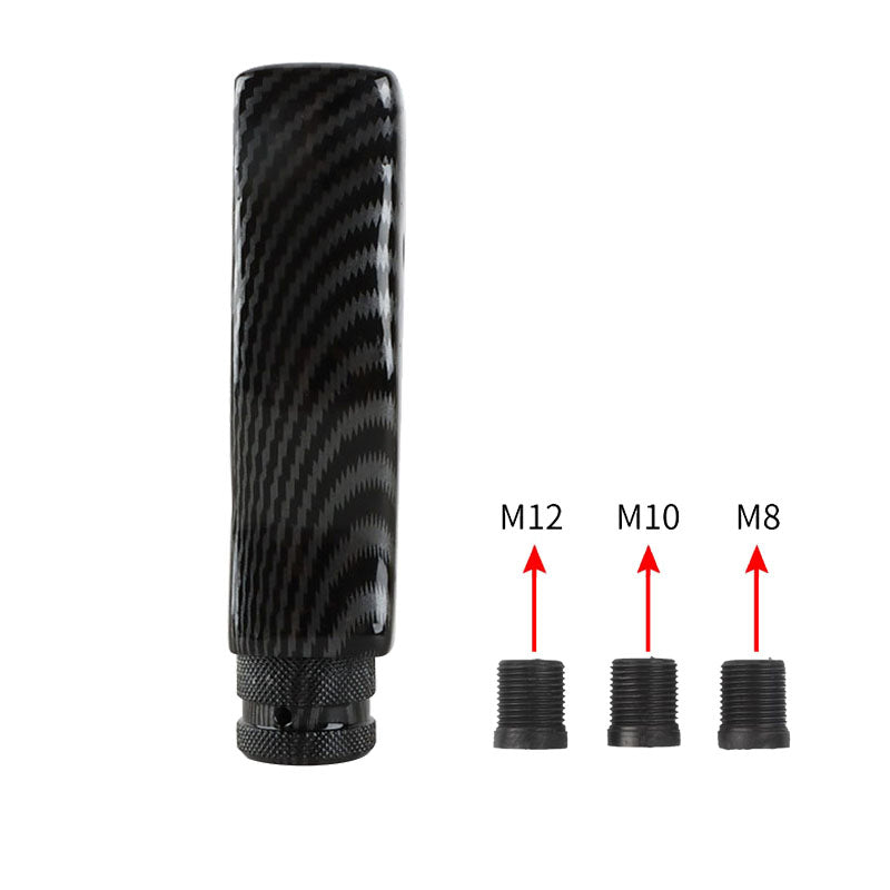 Brand New Universal Mazdaspeed Carbon Fiber Look Slotted Pistol Grip Handle Manual Gear Shift Knob Shifter M8 M10 M12