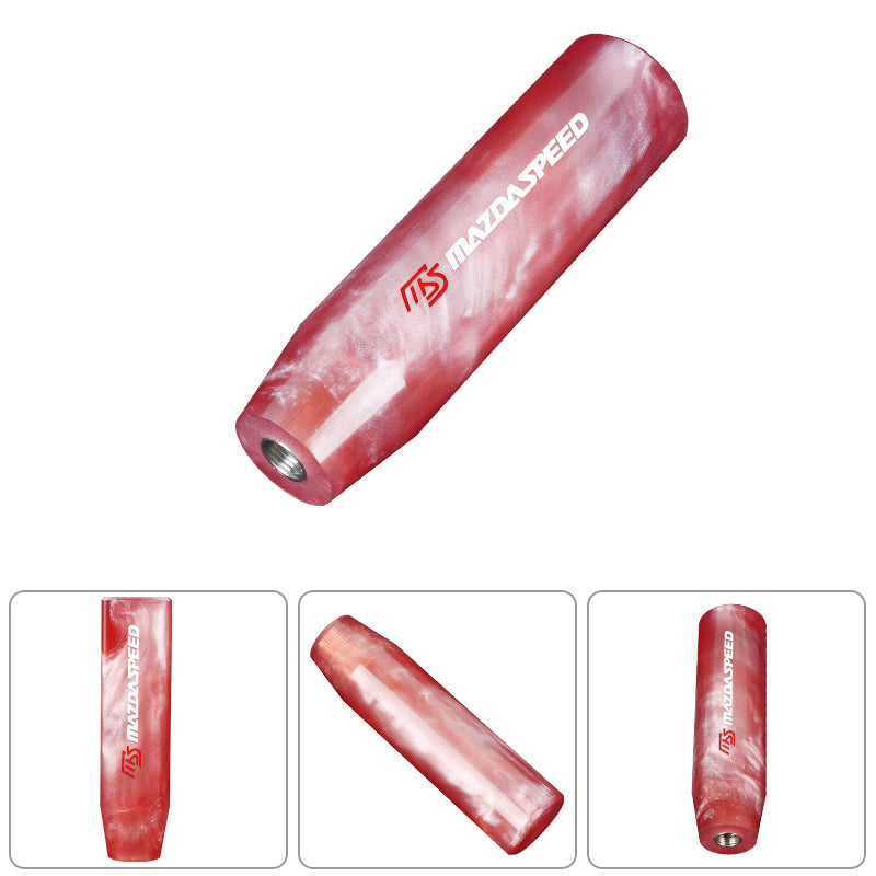 Brand New Universal Mazdaspeed Red Pearl Long Stick Manual Car Gear Shift Knob Shifter M8 M10 M12