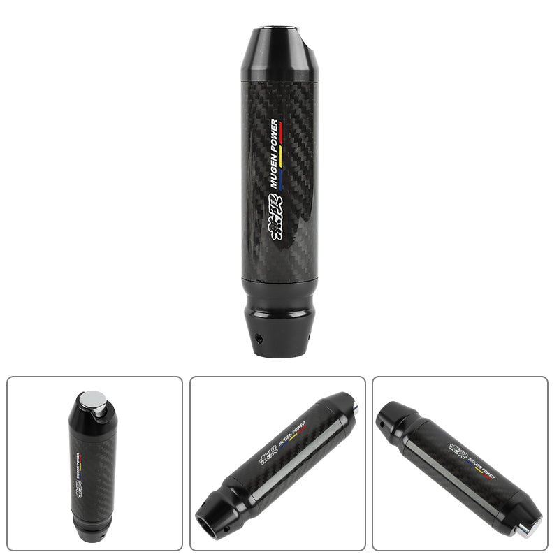 Brand New Mugen Universal Real Carbon Fiber Black Aluminum Automatic Transmission Racing Gear Shift Knob