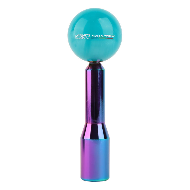 Brand New Universal Mugen Pearl Teal Ball Manual Gear Stick Shift Knob M8 M10 M12 & Neo Chrome Shifter Extender Extension