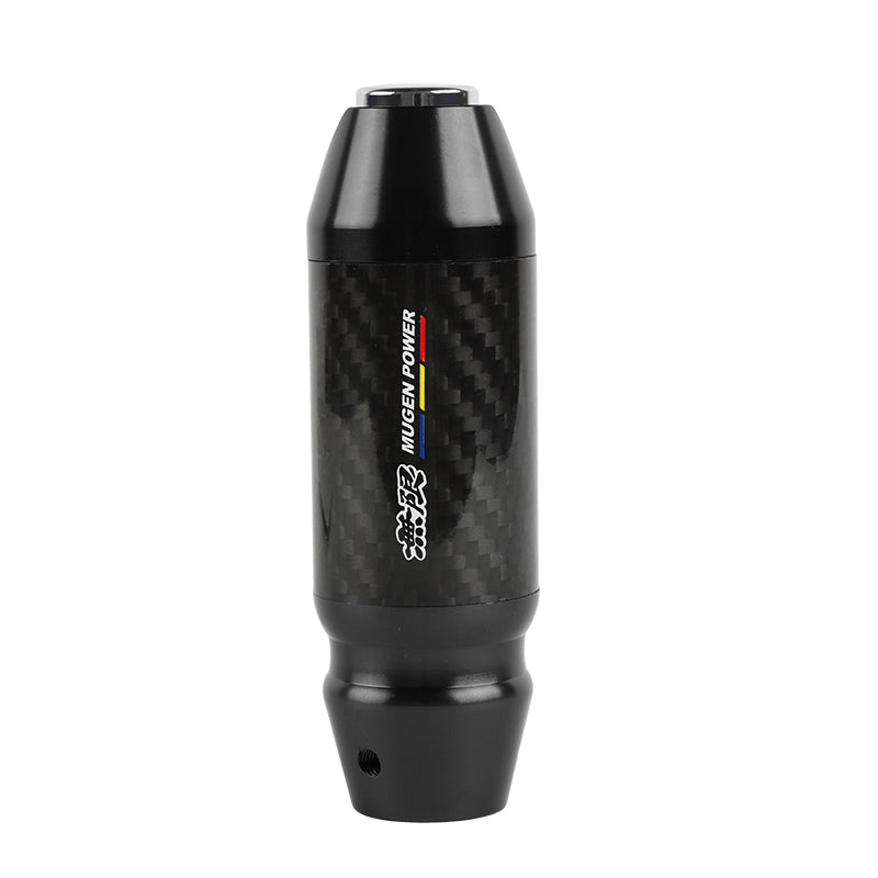 Brand New Mugen Universal Real Carbon Fiber Black Aluminum Automatic Transmission Racing Gear Shift Knob