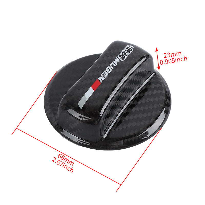 BRAND NEW UNIVERSAL MUGEN Real Carbon Fiber Gas Fuel Cap Cover For Honda / Acura