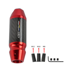 Load image into Gallery viewer, Brand New Mugen Universal Real Carbon Fiber Red Aluminum Automatic Transmission Racing Gear Shift Knob