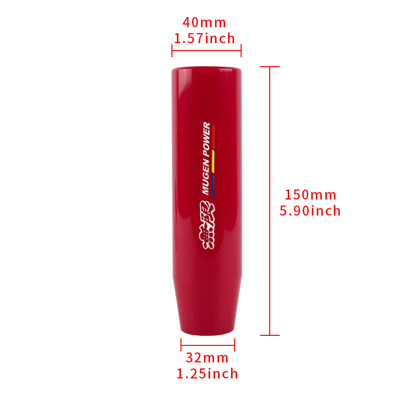 Brand New 15CM Mugen Universal Glossy Red Long Stick Manual Car Gear Shift Knob Shifter M8 M10 M12