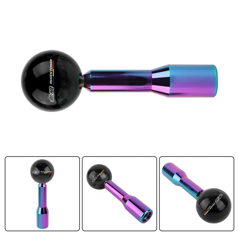 Brand New Universal Mugen Pearl Black Ball Manual Gear Stick Shift Knob M8 M10 M12 & Neo Chrome Shifter Extender Extension