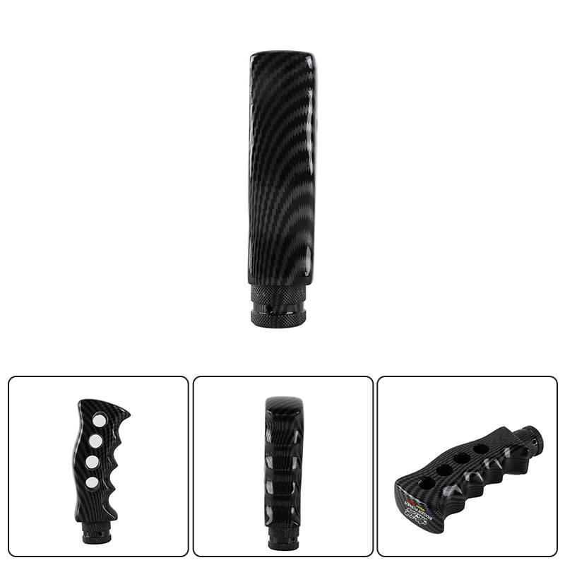 Brand New Universal Mugen Carbon Fiber Look Slotted Pistol Grip Handle Manual Gear Shift Knob Shifter M8 M10 M12