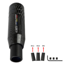 Load image into Gallery viewer, Brand New Universal JDM 13CM Mugen Aluminum Carbon Fiber Style Automatic Gear Stick Shift Knob Lever Shifter