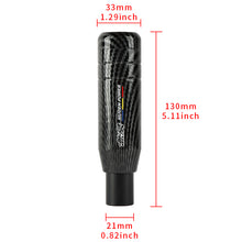 Load image into Gallery viewer, Brand New Universal JDM 13CM Mugen Aluminum Carbon Fiber Style Automatic Gear Stick Shift Knob Lever Shifter