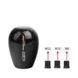 Brand New Universal Mugen Black Real Carbon Fiber Manual Gear Stick Shift Knob Shifter M8 M10 M12