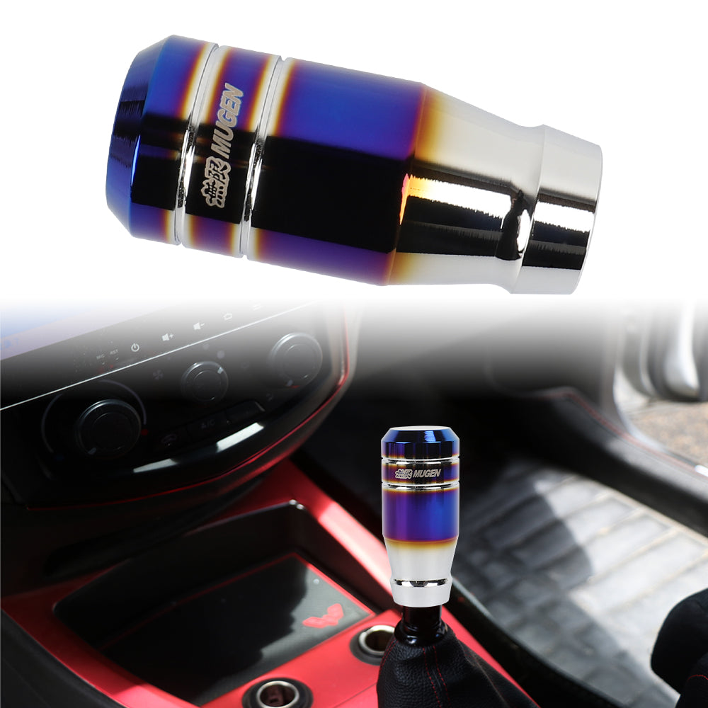 Brand New Universal MUGEN Aluminum Burnt Blue Manual Car Gear MT Stick Shift Knob M8 M10 M12