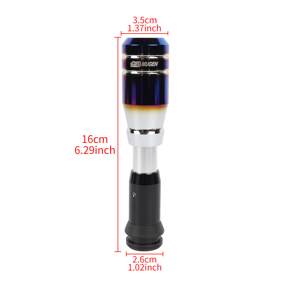 Brand New Universal Mugen Aluminum Burnt Blue Automatic Gear Shift Knob Shifter Lever Head