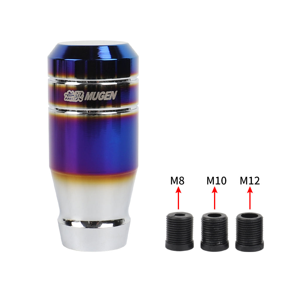 Brand New Universal MUGEN Aluminum Burnt Blue Manual Car Gear MT Stick Shift Knob M8 M10 M12