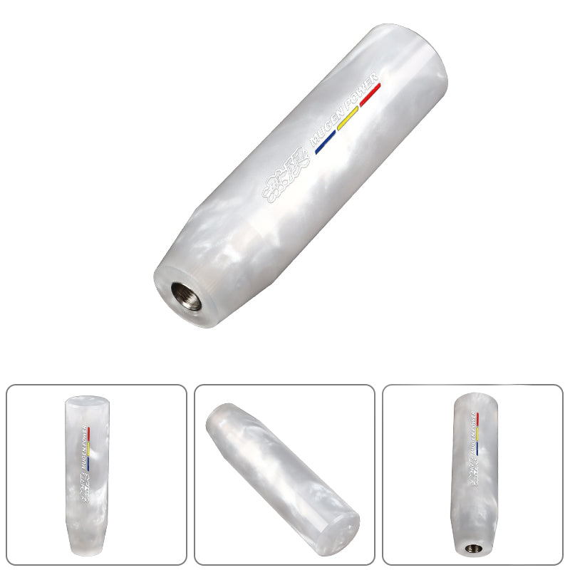 Brand New Universal Mugen White Pearl Long Stick Manual Car Gear Shift Knob Shifter M8 M10 M12