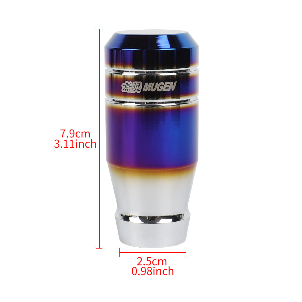 Brand New Universal MUGEN Aluminum Burnt Blue Manual Car Gear MT Stick Shift Knob M8 M10 M12