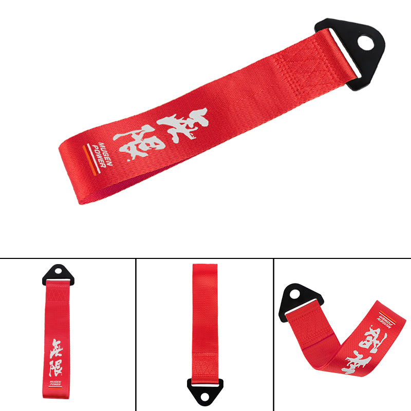 Brand New Universal Mugen Power High Strength Red Tow Towing Strap Hook For Front / REAR BUMPER JDM