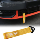 Brand New Universal Mugen Power High Strength Gold Tow Towing Strap Hook For Front / REAR BUMPER JDM