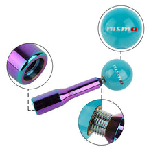 Load image into Gallery viewer, Brand New Universal Nismo Pearl Teal Ball Manual Gear Stick Shift Knob M8 M10 M12 &amp; Neo Chrome Shifter Extender Extension