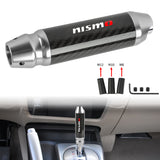 Brand New Nismo Universal Real Carbon Fiber Silver Aluminum Automatic Transmission Racing Gear Shift Knob