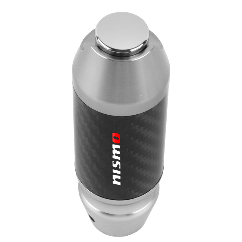 Brand New Nismo Universal Real Carbon Fiber Silver Aluminum Automatic Transmission Racing Gear Shift Knob