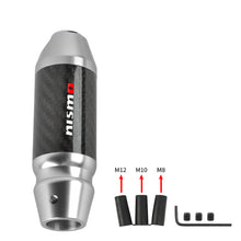 Load image into Gallery viewer, Brand New Nismo Universal Real Carbon Fiber Silver Aluminum Automatic Transmission Racing Gear Shift Knob