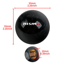 Load image into Gallery viewer, Brand New Universal Nismo JDM Black Pearl 54mm Round Ball SHIFT KNOB M8 M10 M12