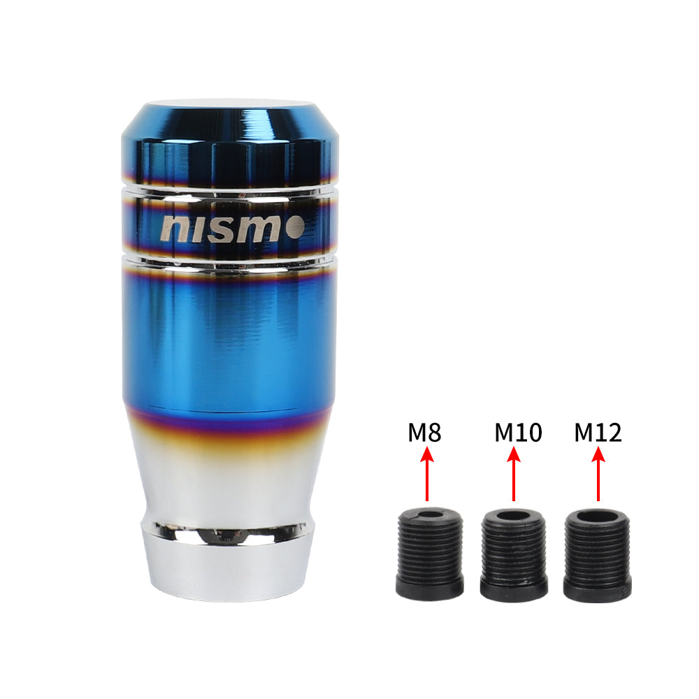 Brand New Universal Nismo Aluminum Burnt Blue Manual Car Gear MT Stick Shift Knob M8 M10 M12