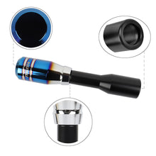 Load image into Gallery viewer, Brand New Universal Nismo Aluminum Burnt Blue Manual Car Gear MT Stick Shift Knob M8 M10 M12 &amp; Black Shifter Extender Extension