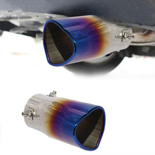 Load image into Gallery viewer, Brand New Universal Burnt Blue Heart Shaped Stainless Steel Car Exhaust Pipe Muffler Tip Trim Staight