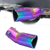 Brand New Universal Neo Chrome Heart Shaped Stainless Steel Car Exhaust Pipe Muffler Tip Trim Bend