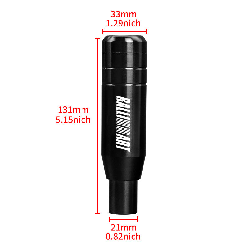 Brand New Universal JDM 13CM Ralliart Aluminum Black Automatic Gear Stick Shift Knob Lever Shifter