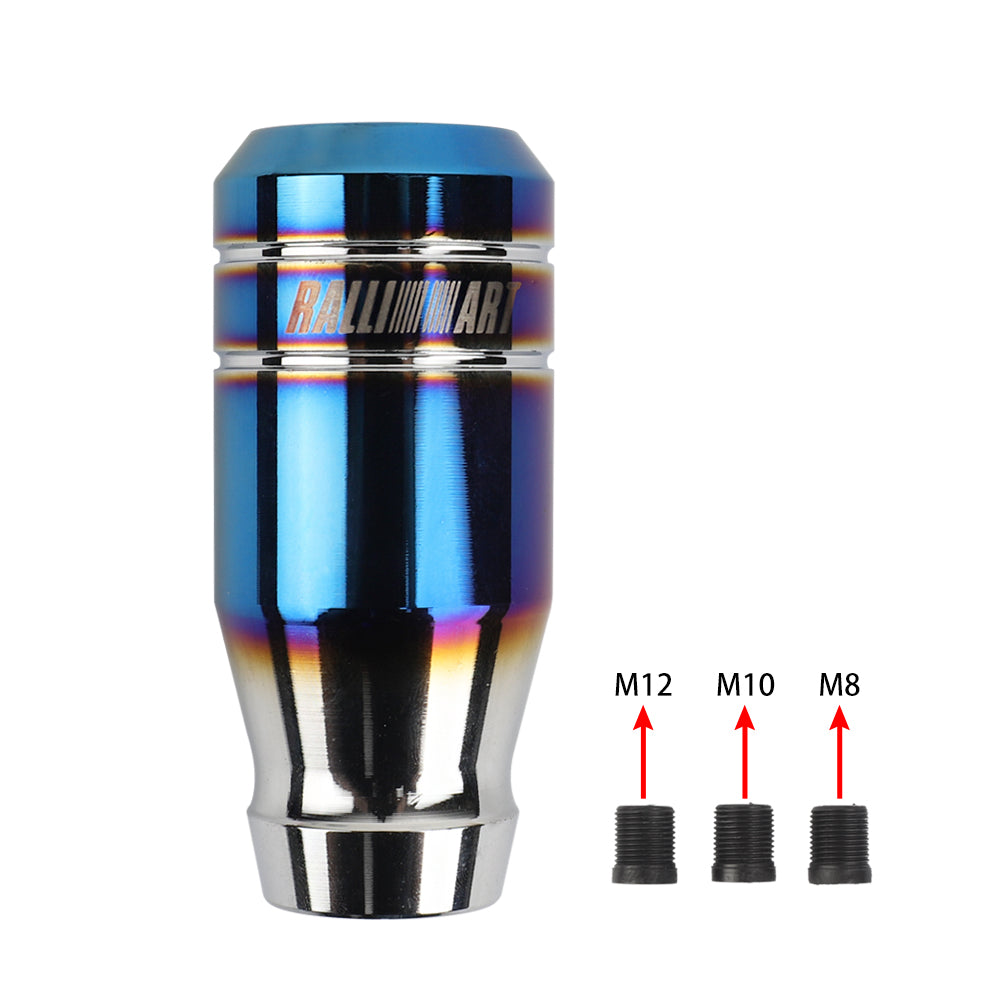 Brand New Universal Ralliart Aluminum Burnt Blue Manual Car Gear MT Stick Shift Knob M8 M10 M12